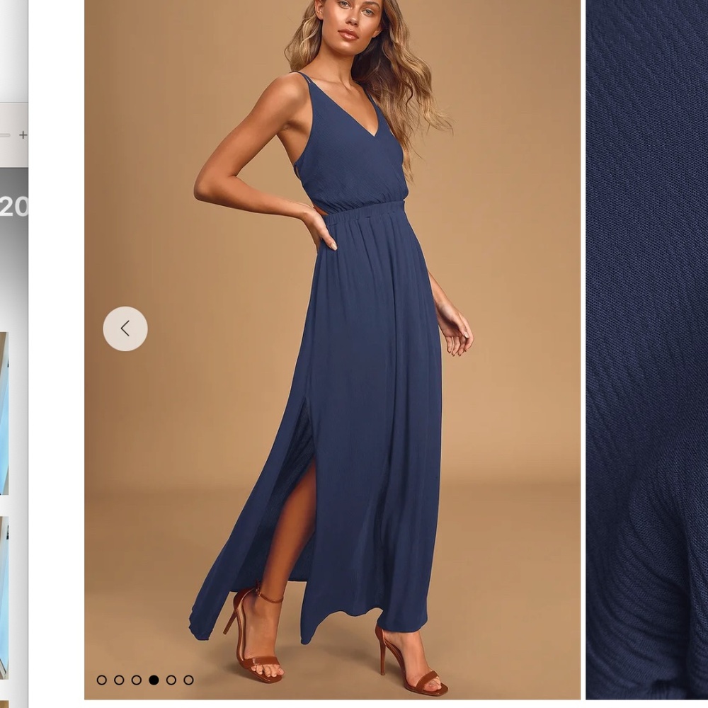 LULUS‎ navy lost in paradise maxi dress NWT